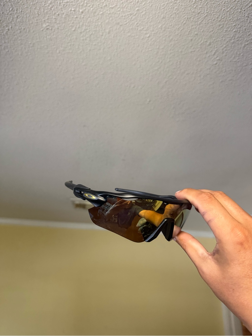 Black Sport Sunglasses with Brown Amber Lens